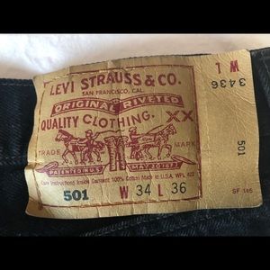 Levi’s 501 Made in USA 34/36
